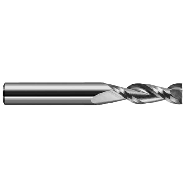 End Mill for Plastics - 2 Flute - Square, 0.0625" (1/16)